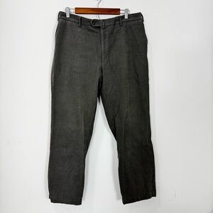 Vintage Loro Piana Luxury Mens Pants Size 34 X 30 Khaki Dark Grey Made in Italy